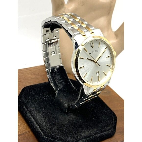 Bulova Men's Watch 98B385 Silver Dial Quartz Two Tone Stainless Steel 40… - Picture 13 of 13